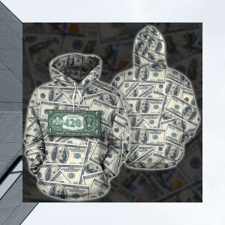 420 dollar marijuana 3D Over Print hoodie 3 420 dollar marijuana 3D Over Print hoodie 1