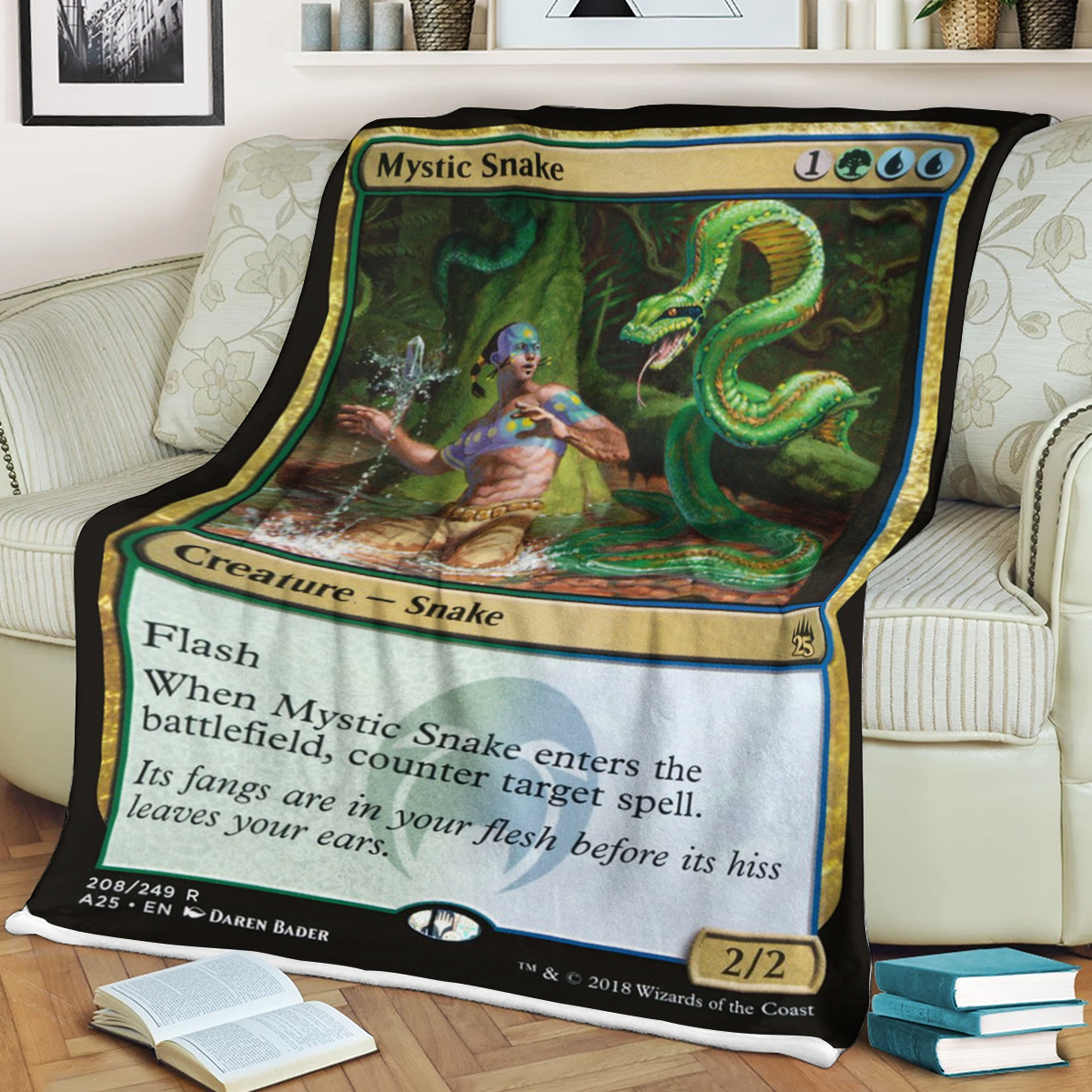 Game MTG Magic The Gathering Mystic Snake Blanket word2