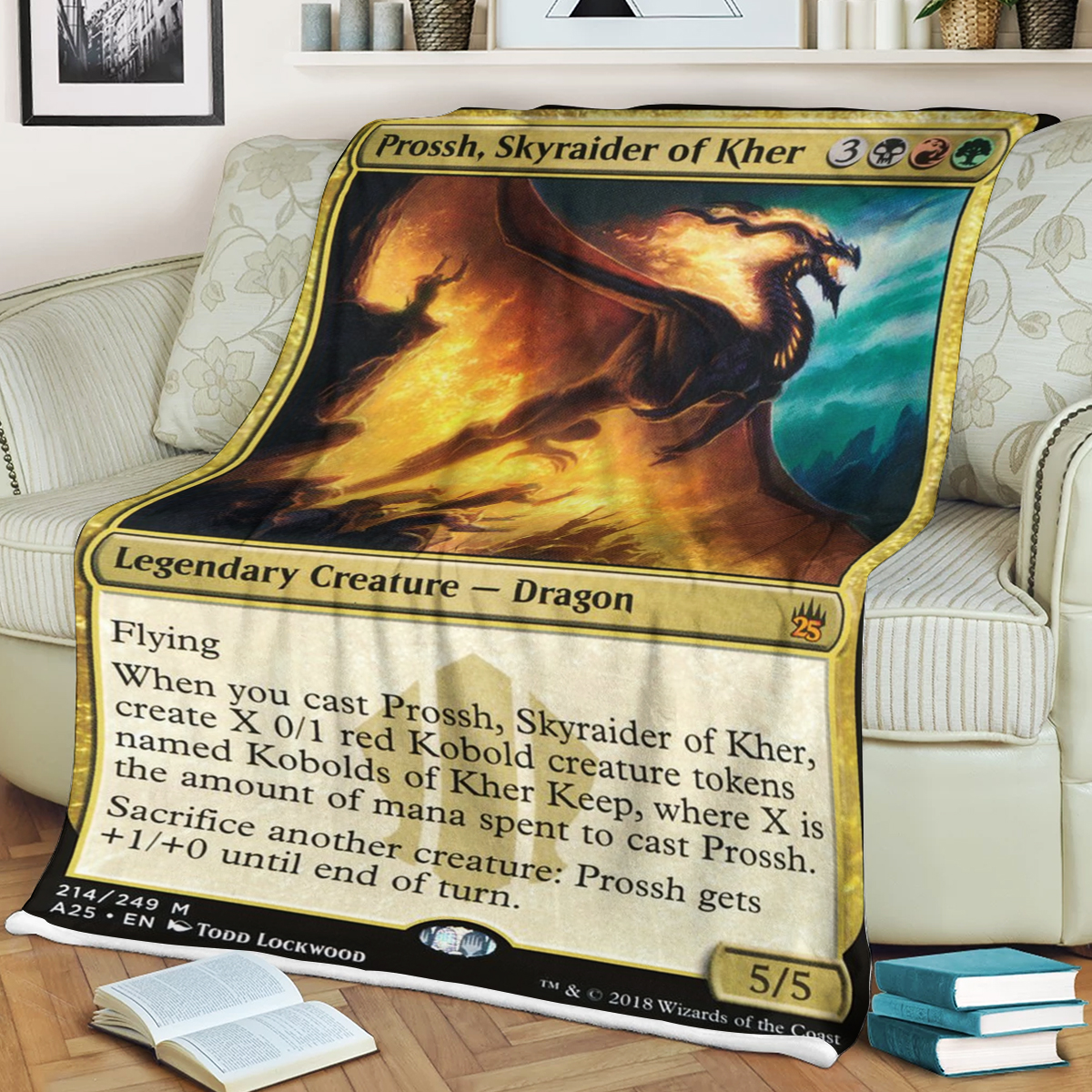 Game MTG Magic The Gathering Prossh, Skyraider of Kher Blanket word2