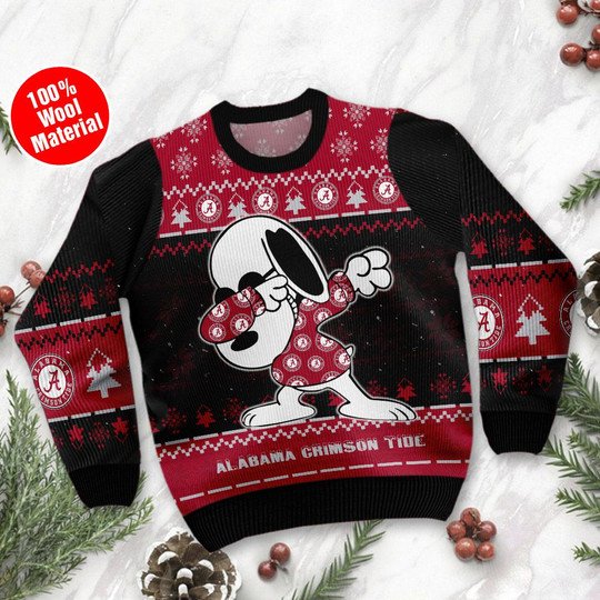 Alabama Crimson Tide Snoopy Ugly Sweater1