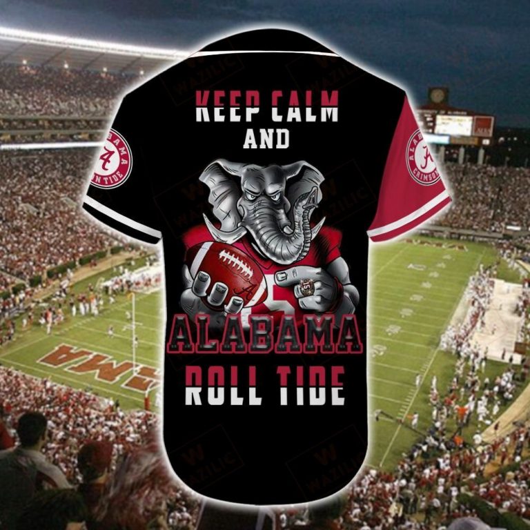 Alabama Football Keep Calm And Alabama Roll Tide Baseball Jersey 2 Alabama Football Keep calm and Alabama roll tide baseball jersey 2