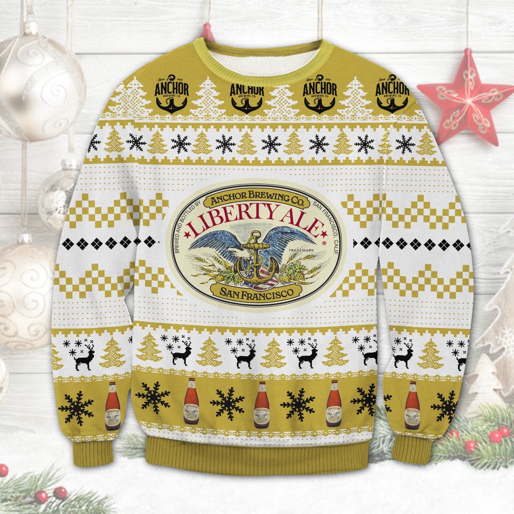 Anchor Brewing Co Liberty Ale San Francisco Ugly Christmas Sweater 7