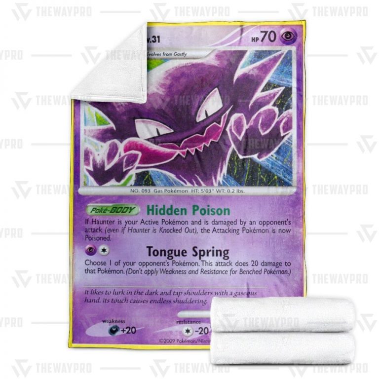 Anime Pokemon Haunter Custom Blanket3
