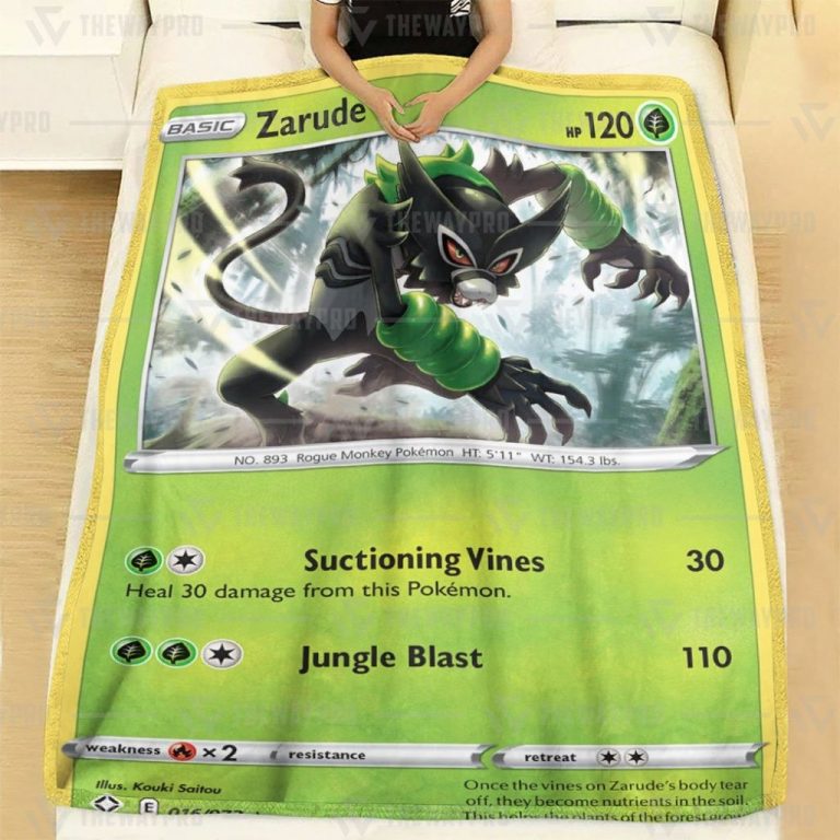 Anime Zarude Shining Fates Pokemon Blanket 1 Anime Zarude Shining Fates Pokemon Blanket 1