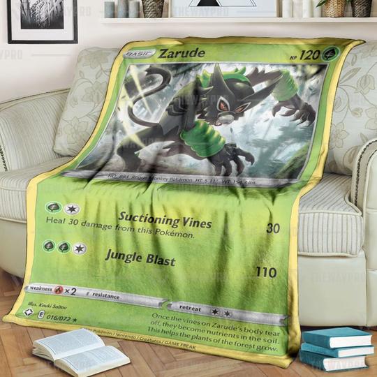 Anime Zarude Shining Fates Pokemon Blanket