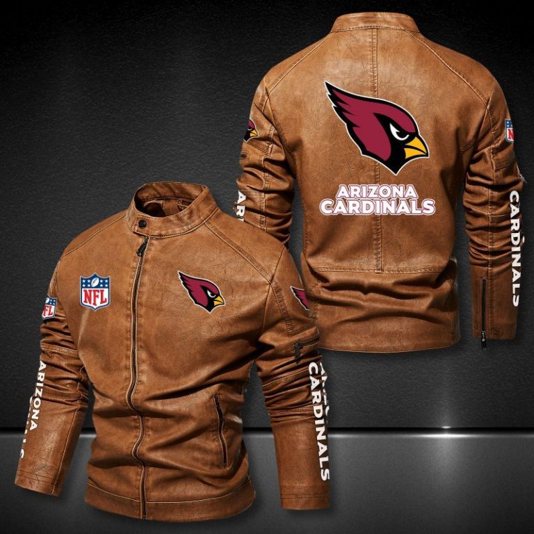 Arizona Cardinals NFL 3D motor leather jacket 3