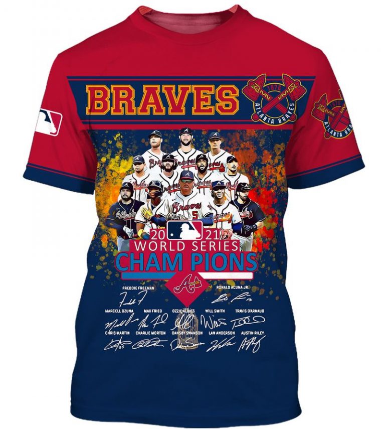 Atlanta Braves Champions 2021 Red 3D Hoodie Shirt4