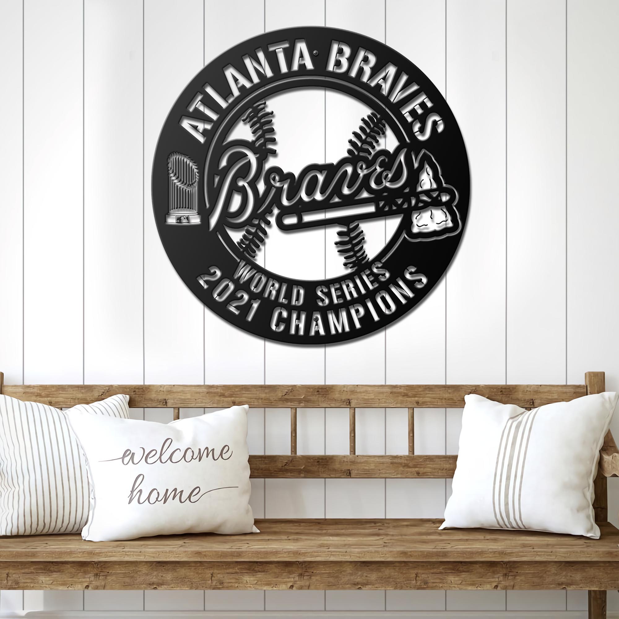 Atlanta Braves World Series Champions 2021 Metal sign 1