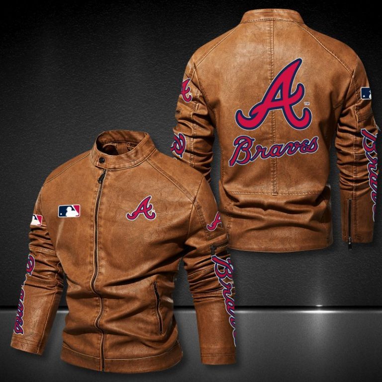 Atlanta Braves motor leather jacket 1