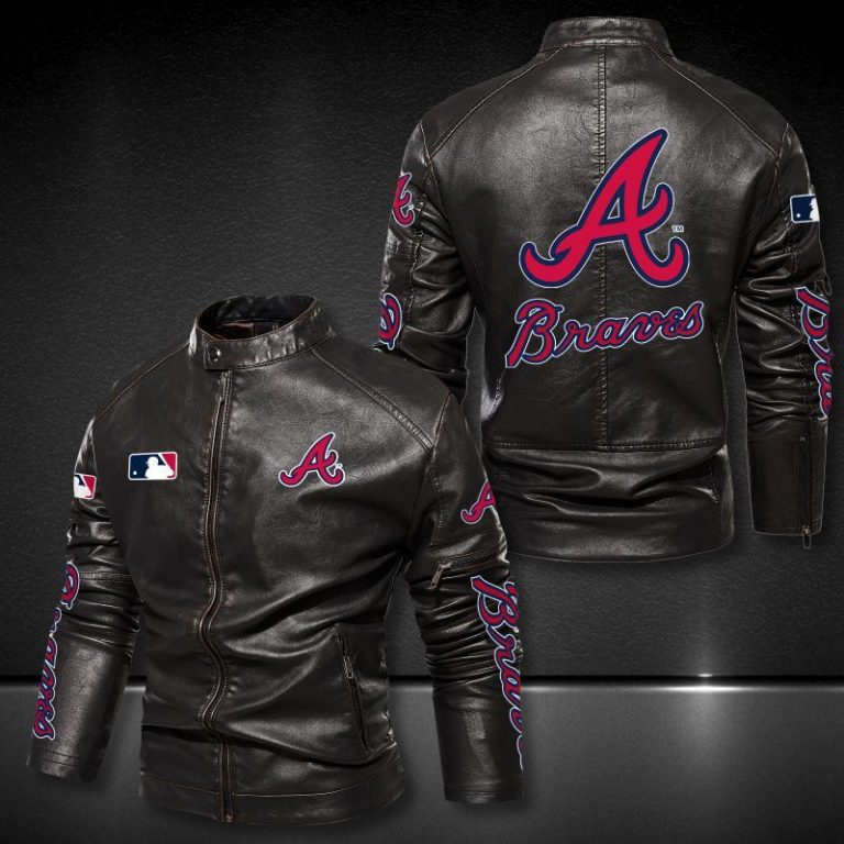 Atlanta Braves motor leather jacket