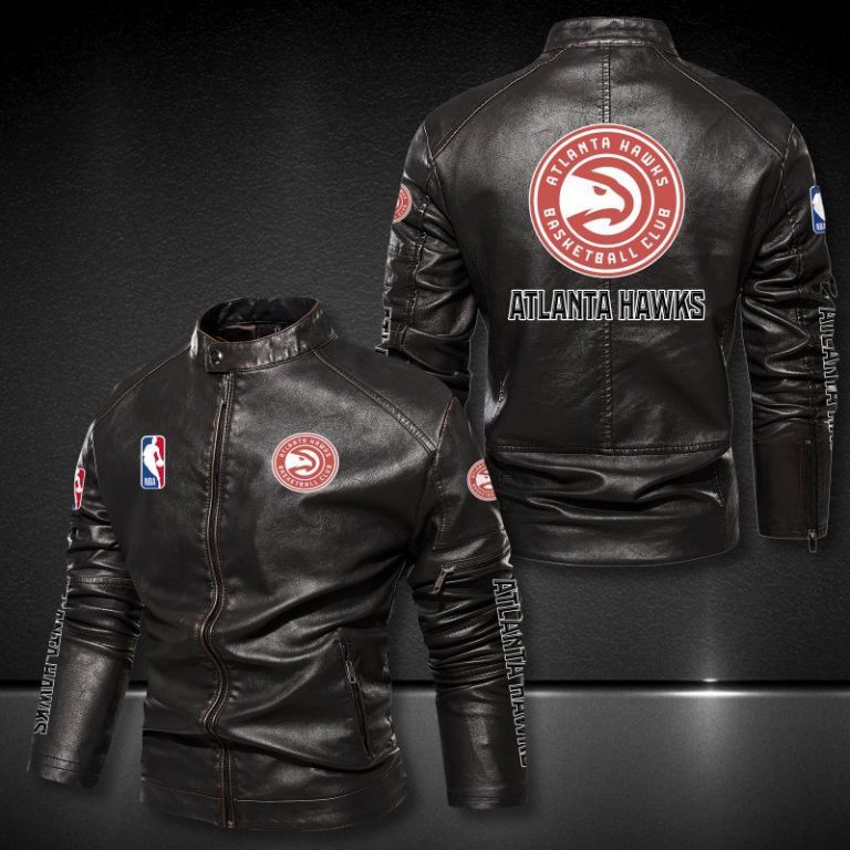 Atlanta Hawks motor leather jacket
