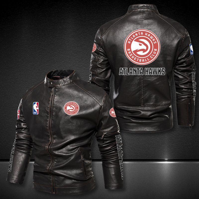 Atlanta Hawks motor leather jacket