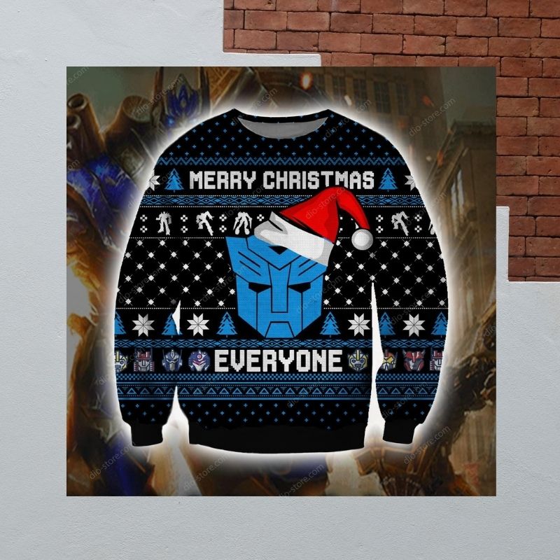 Autobot Merry christmas knitted wool sweater 2 Autobot Merry christmas sweater 3