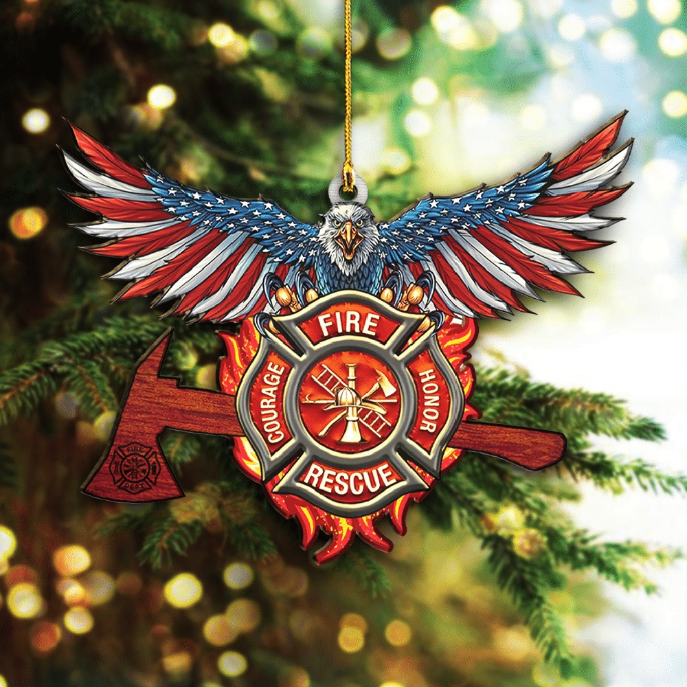 BEST American flag Firefighter Ornament 5 BEST American flag Firefighter Ornament 1