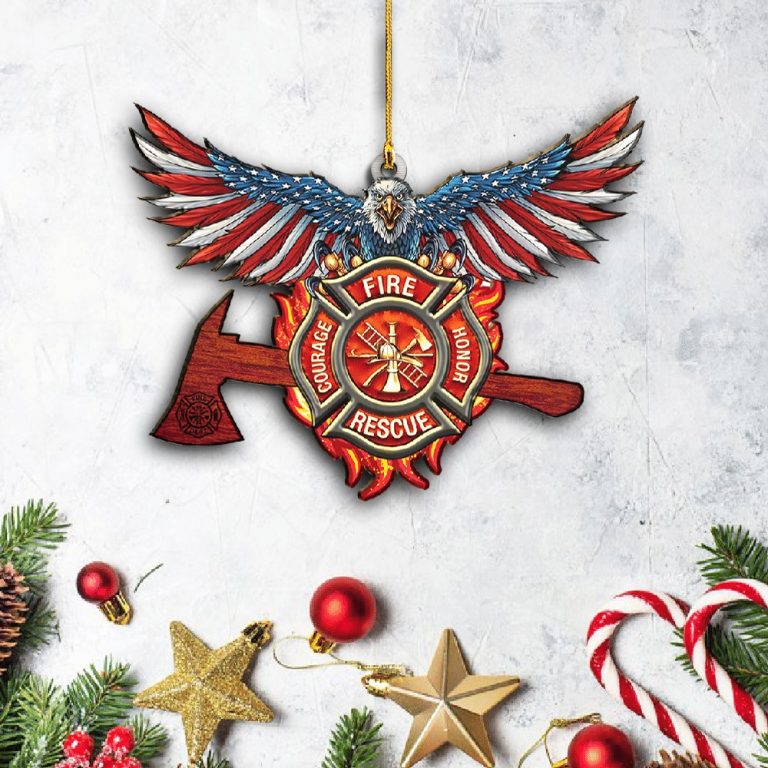 BEST American Flag Firefighter Ornament (3) BEST American flag Firefighter Ornament 3