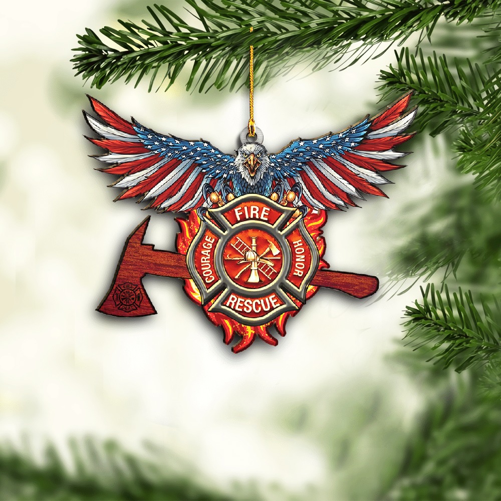 BEST American flag Firefighter Ornament 4 BEST American flag Firefighter Ornament 4