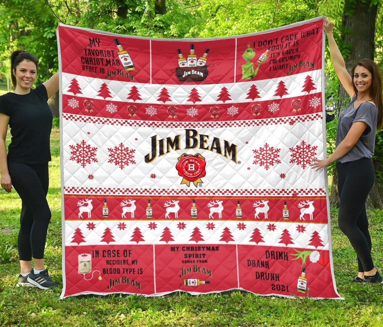 BEST Grinch Jim Beam christmas blanket quilt 2