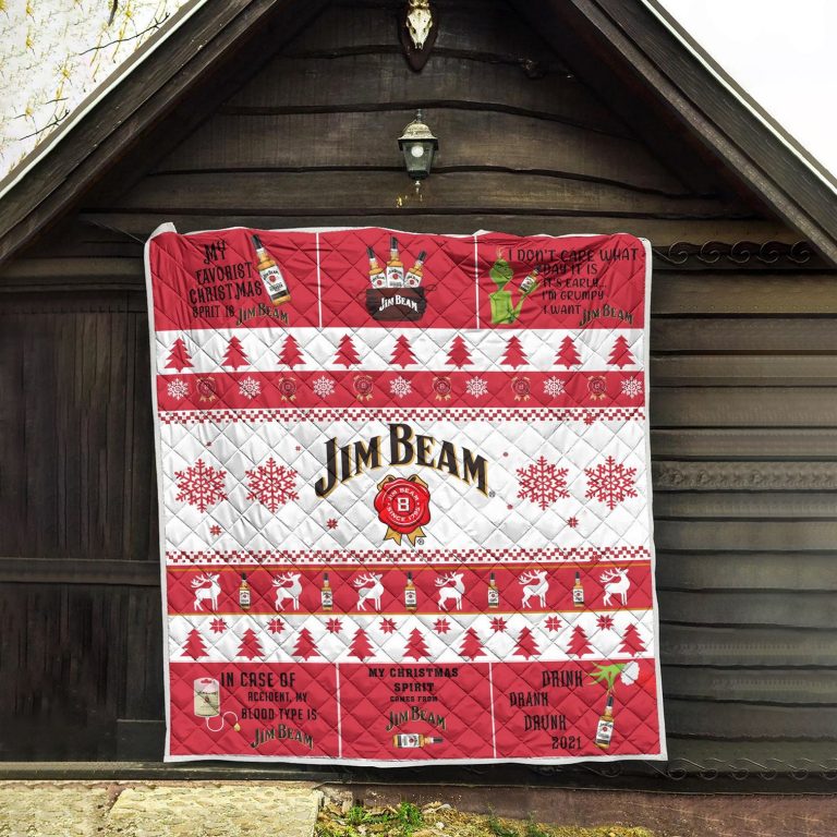 BEST Grinch Jim Beam christmas blanket quilt 3