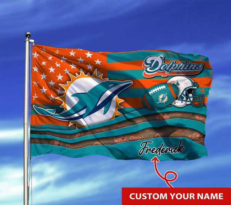BEST Miami Dolphins custom Personalized NFL flag 1