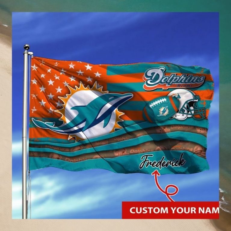 BEST Miami Dolphins custom Personalized NFL flag 1