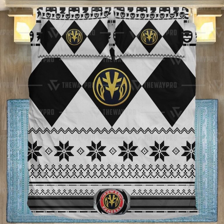 BEST Mighty morphin power rangers white ranger bedding set 1