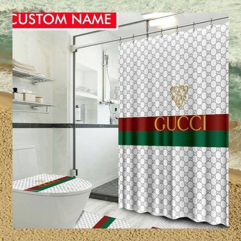 Best Personalized Gucci Luxury Brand, Luxury Bathroom Shower Curtain Sets