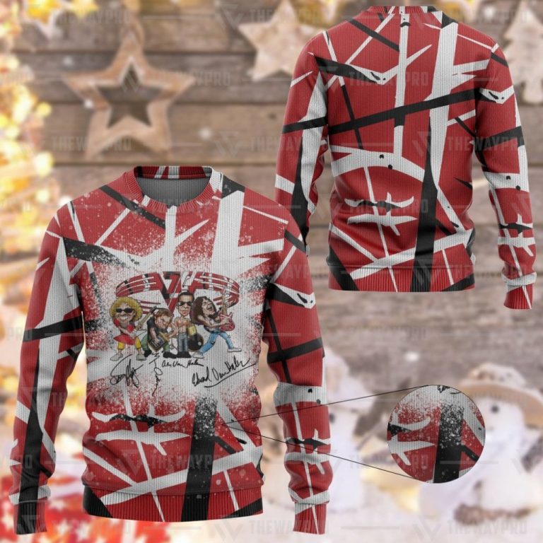 BEST Signature Frankenstrat Eddie Van Halen Band Sweater (1) BEST Signature Frankenstrat Eddie Van Halen Band sweater 1
