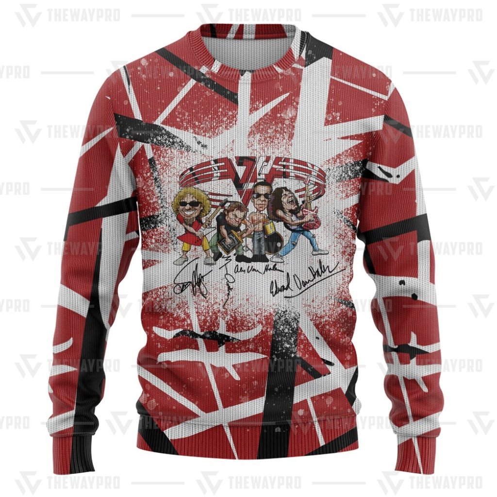 BEST Signature Frankenstrat Eddie Van Halen Band sweater 4 BEST Signature Frankenstrat Eddie Van Halen Band sweater 4