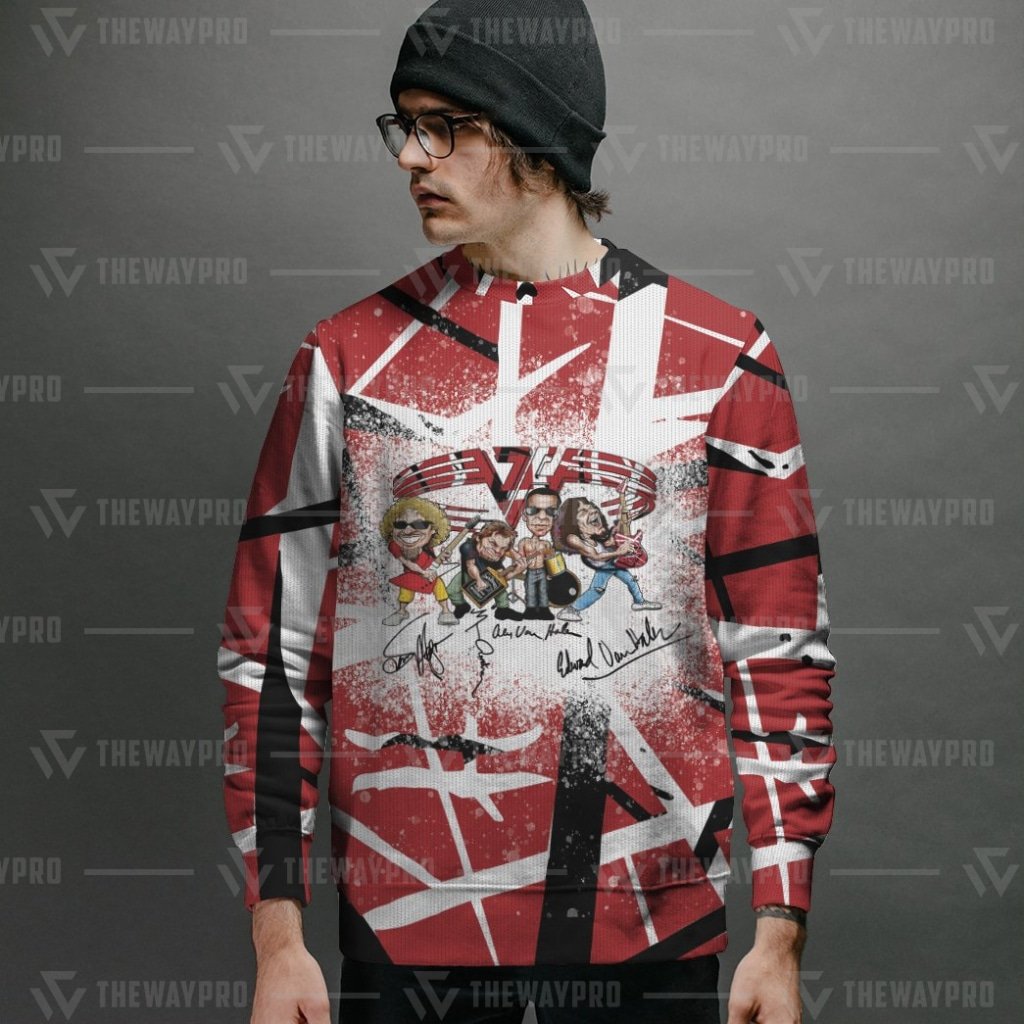 BEST Signature Frankenstrat Eddie Van Halen Band sweater 6 BEST Signature Frankenstrat Eddie Van Halen Band sweater 6