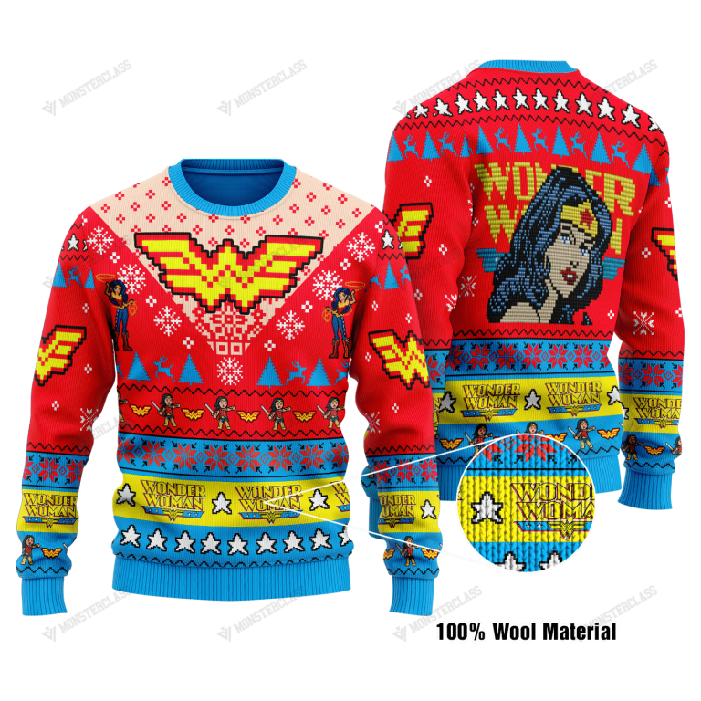 BEST Wonder Woman Christmas DC Comic sweater sweatshirt 1