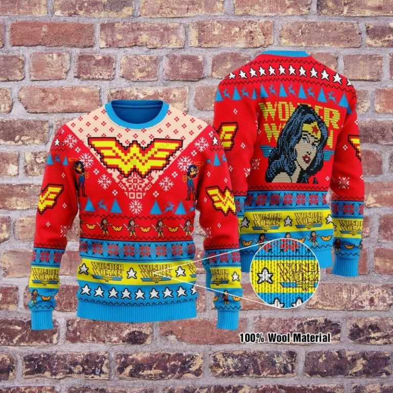 BEST Wonder Woman Christmas DC Comic sweater sweatshirt 2