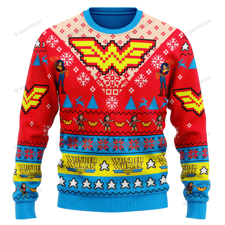 BEST Wonder Woman Christmas DC Comic sweater sweatshirt 2