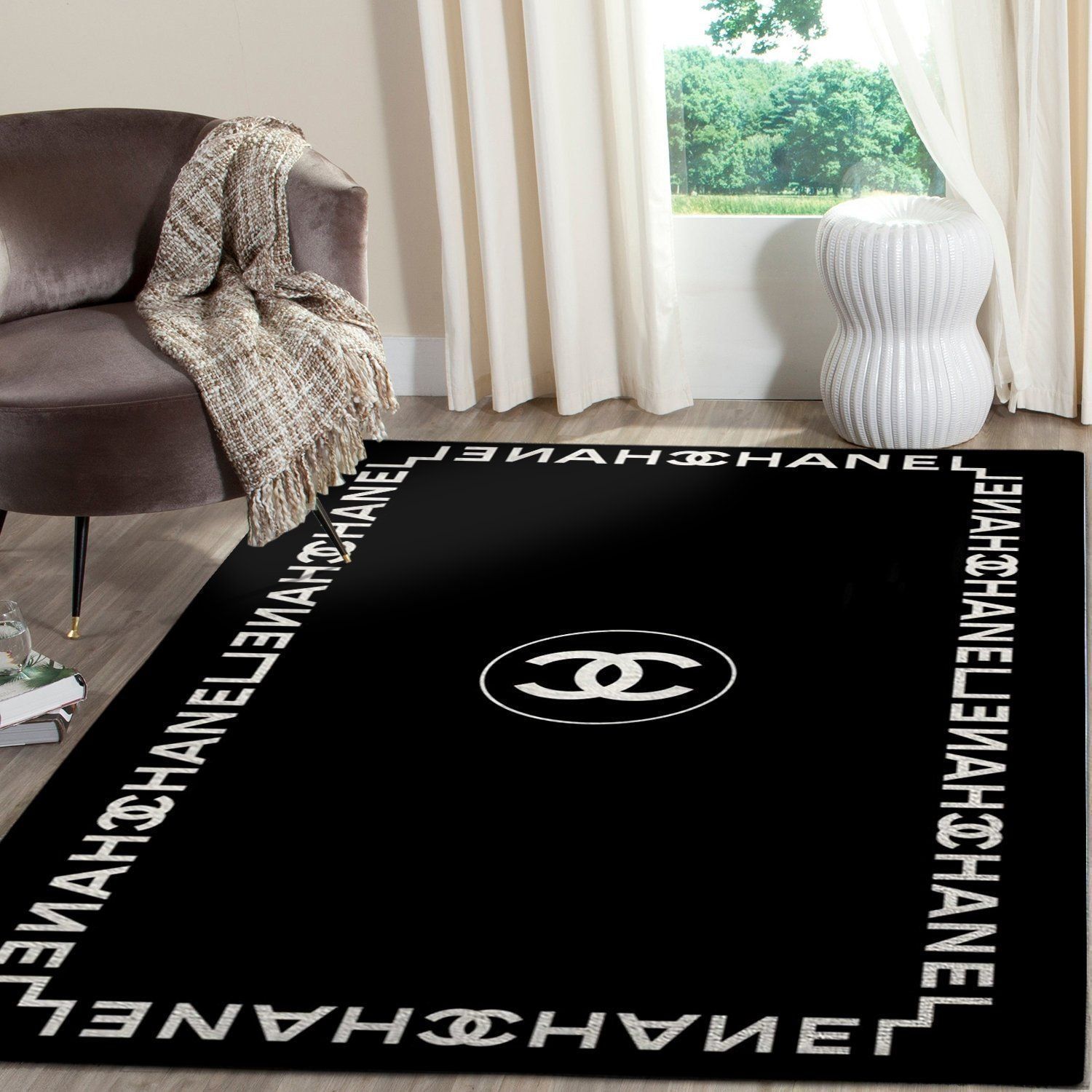 BEST black Chanel rug 1
