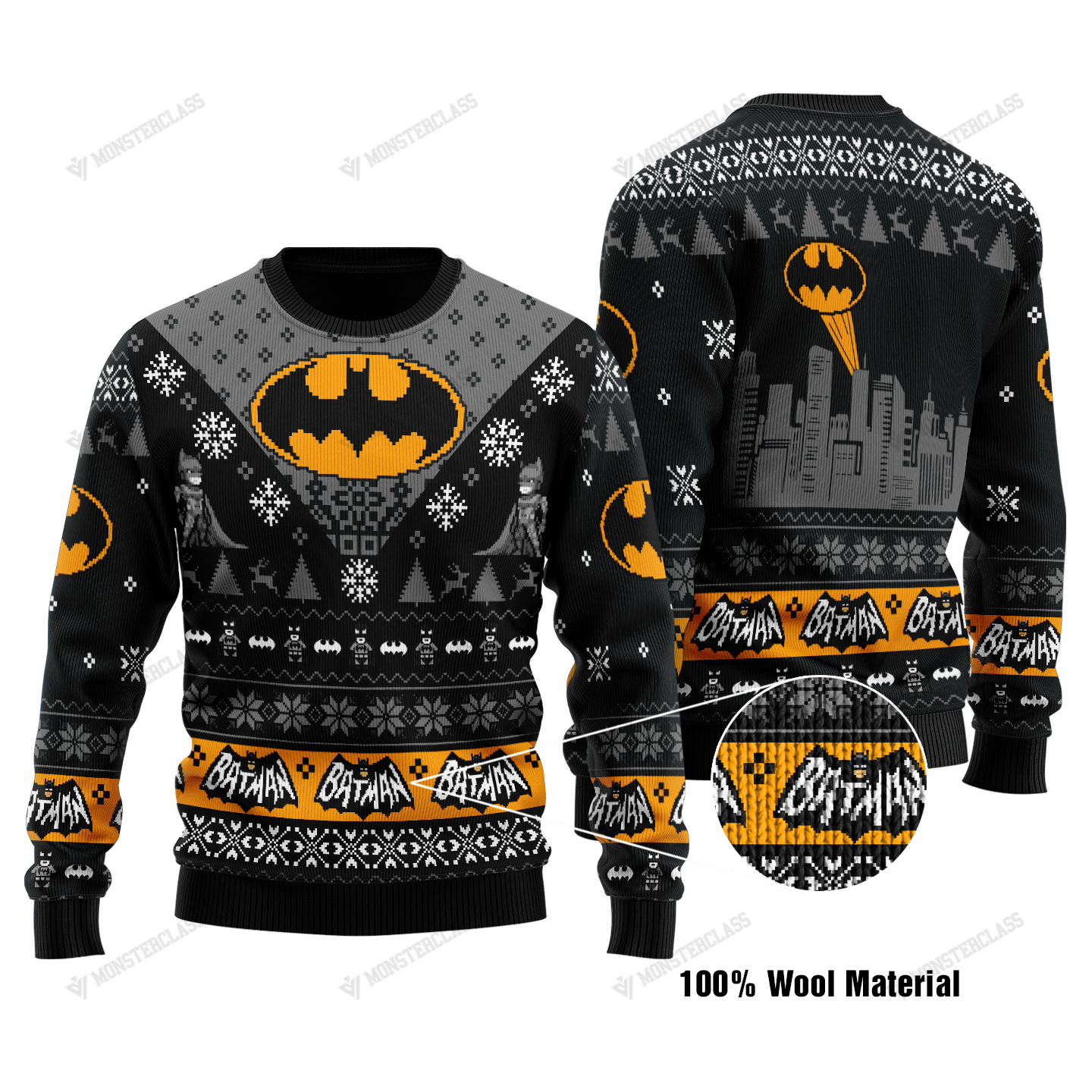 Batman DC Comics Black Sweater