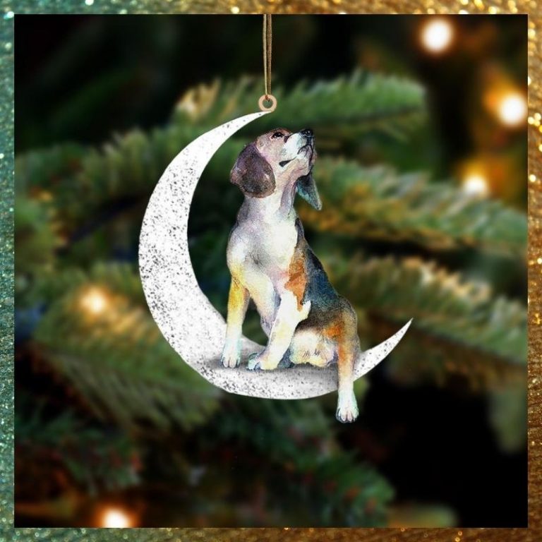 Beagle Sit On The Moon Hanging Ornament 1 Beagle Sit On The Moon hanging ornament 1