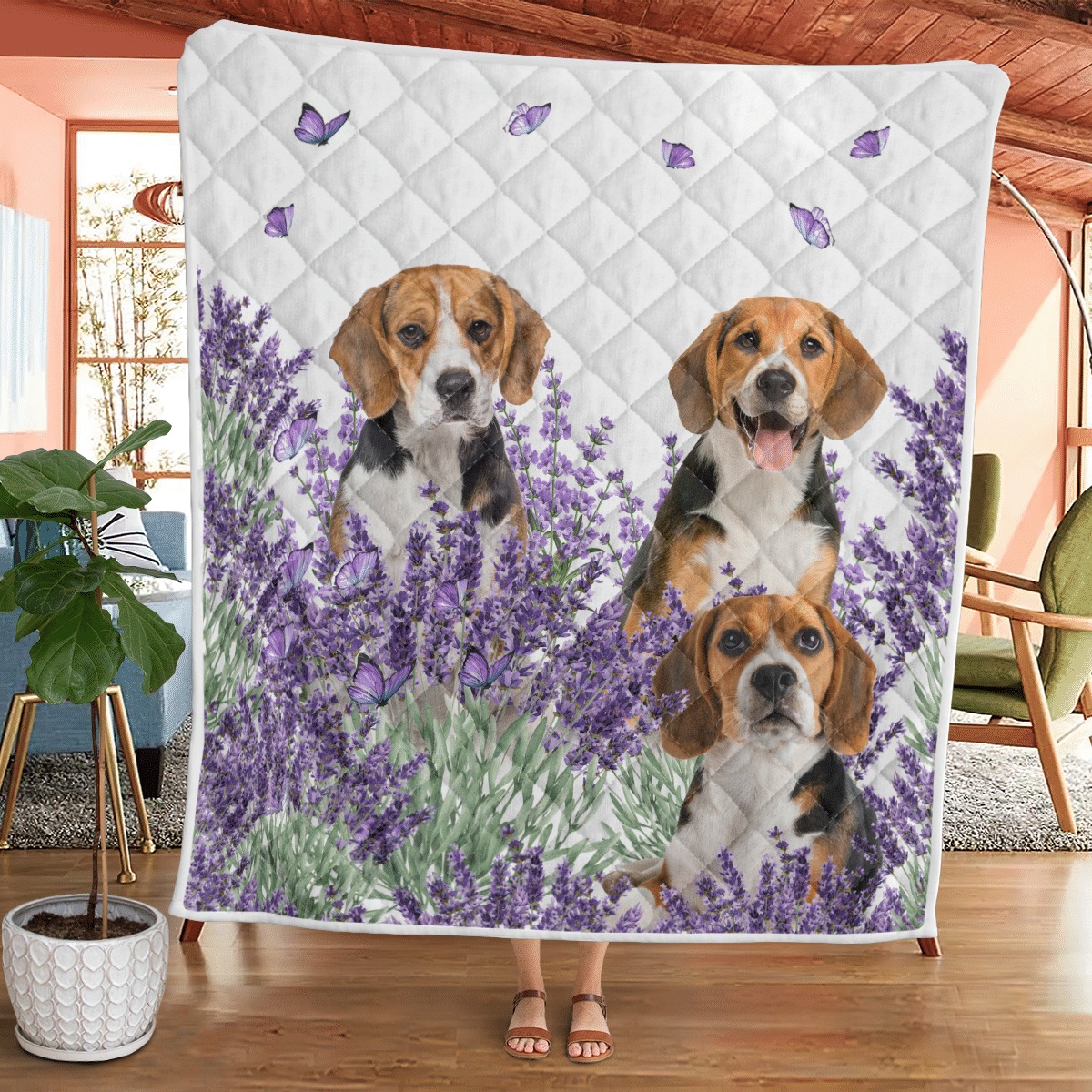 Beagle lavender Quilt 4 Beagle lavender Quilt 2