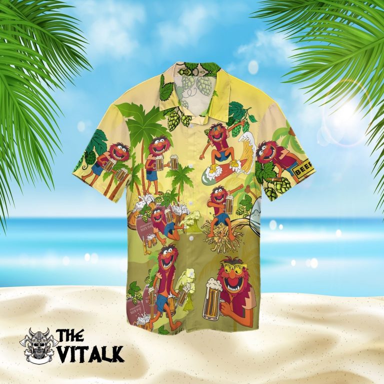 Beer Day Animal The Muppet Hawaiian Shirt, Shorts 1 Beer day Animal the Muppet hawaiian shirt shorts 1