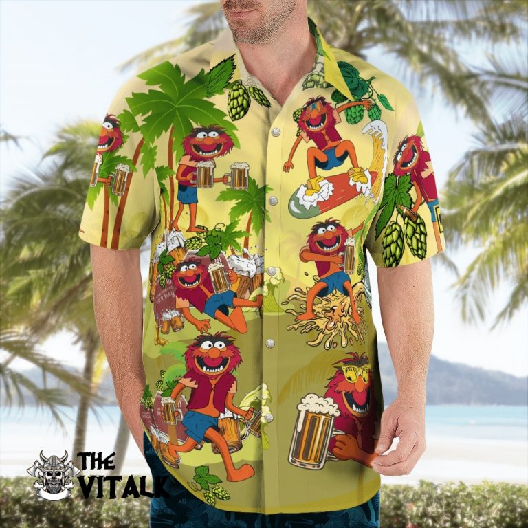 Beer Day Animal The Muppet Hawaiian Shirt, Shorts 3 Beer day Animal the Muppet hawaiian shirt shorts 3