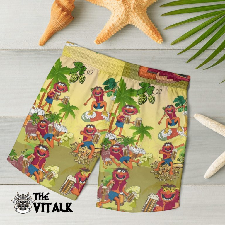 Beer Day Animal The Muppet Hawaiian Shirt, Shorts 7 Beer day Animal the Muppet hawaiian shirt shorts 7