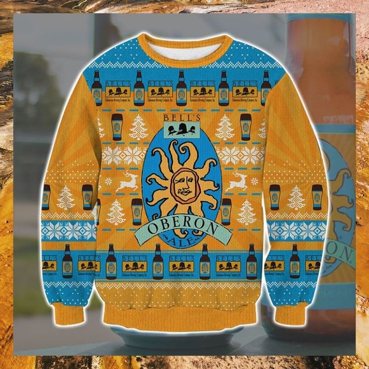 Bells Oberon Ale Deer Christmas sweater 2