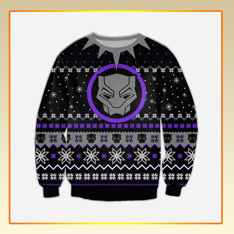 Black Panther Ugly Christmas Sweater 11 Black Panther Ugly Christmas Sweater word3