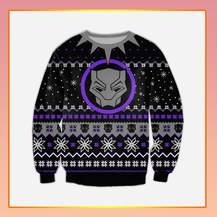 Black Panther Ugly Christmas Sweater 10 Black Panther Ugly Christmas Sweater word3