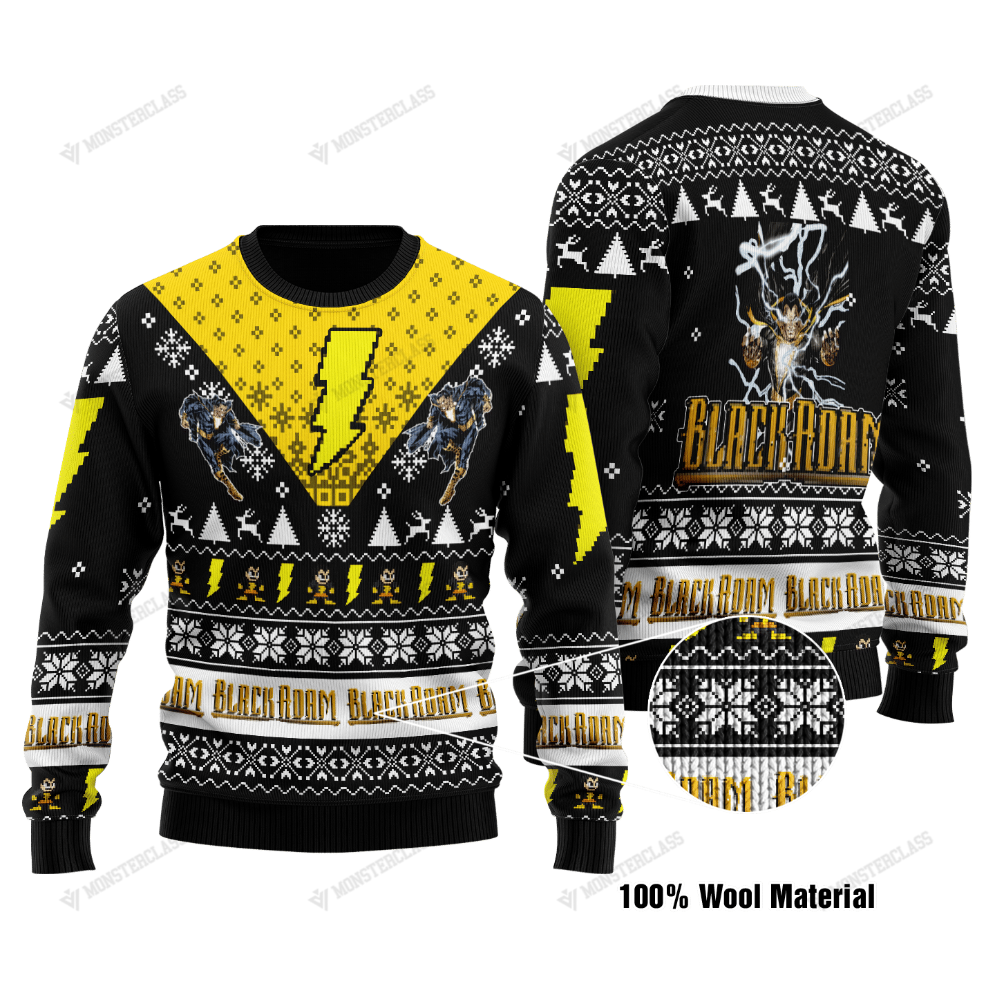 Black Adam DC Comics Christmas Sweater