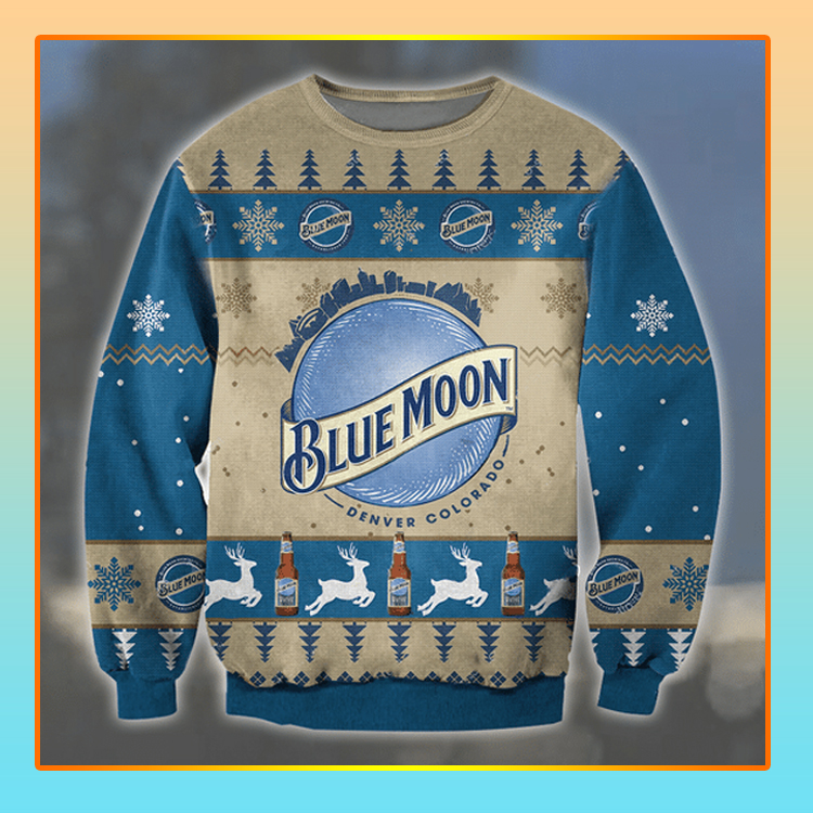Blue Moon Beer Christmas Ugly Sweater 3 Blue Moon Beer Christmas Ugly Sweater word3