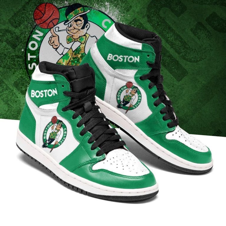 Boston Celtics Air Jordan high top shoes 1