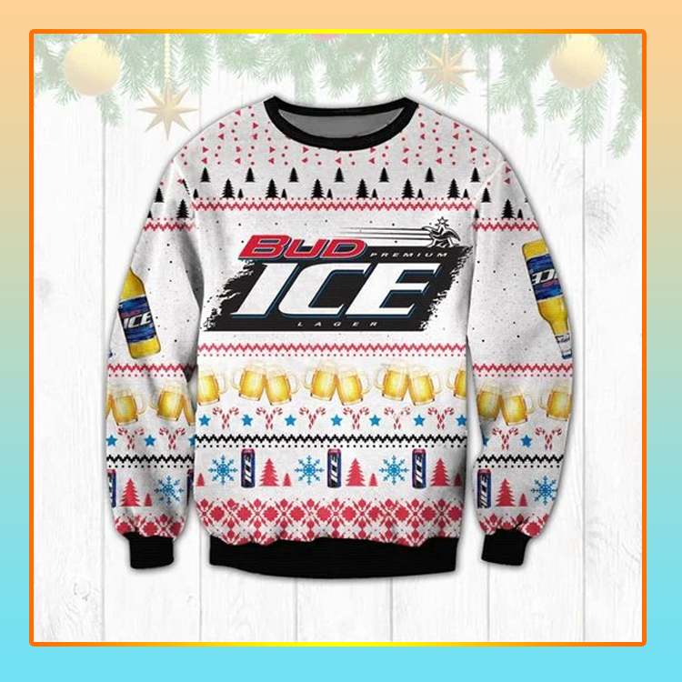 Bud ICE Beer Christmas Ugly Sweater 3 Bud ICE Beer Christmas Ugly Sweater word3