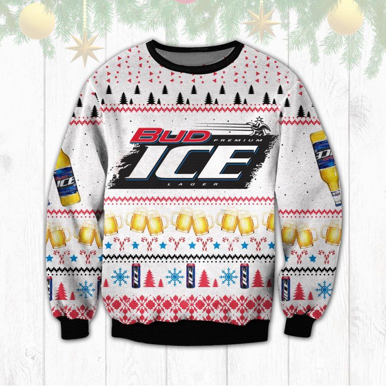 Bud Ice ugly Christmas sweater