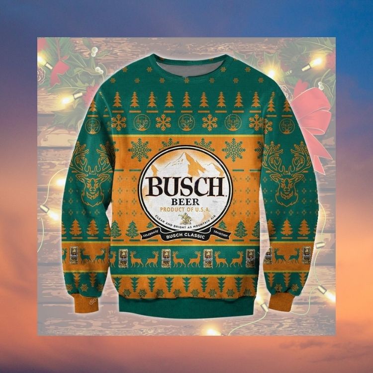 Busch Beer Product of USA Christmas sweater 3 Busch Beer Product of USA Christmas sweater