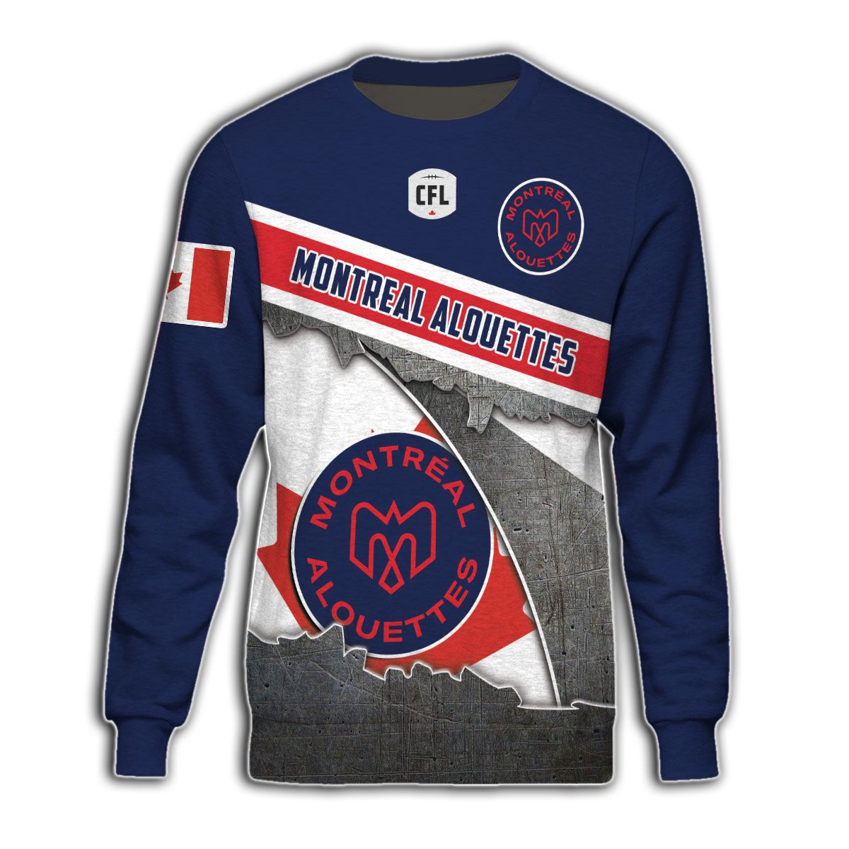 CFL Montreal Alouettes Football Club 3d shirt, hoodie 3 CFL Montreal Alouettes Football Club 3d shirt, hoodie word2