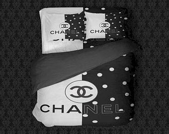 Chanel black white cover bedding set 1